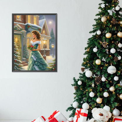 Santa Girl - Full Round Drill Diamond Painting 30*40CM