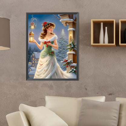 Santa Girl - Full Round Drill Diamond Painting 30*40CM