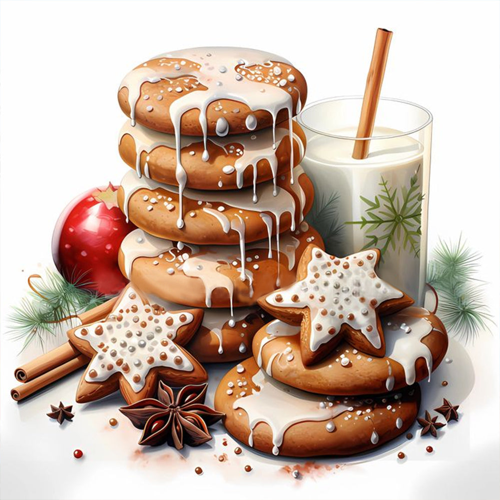 Cookie Milk - Full Round Drill Diamond Painting 30*30CM
