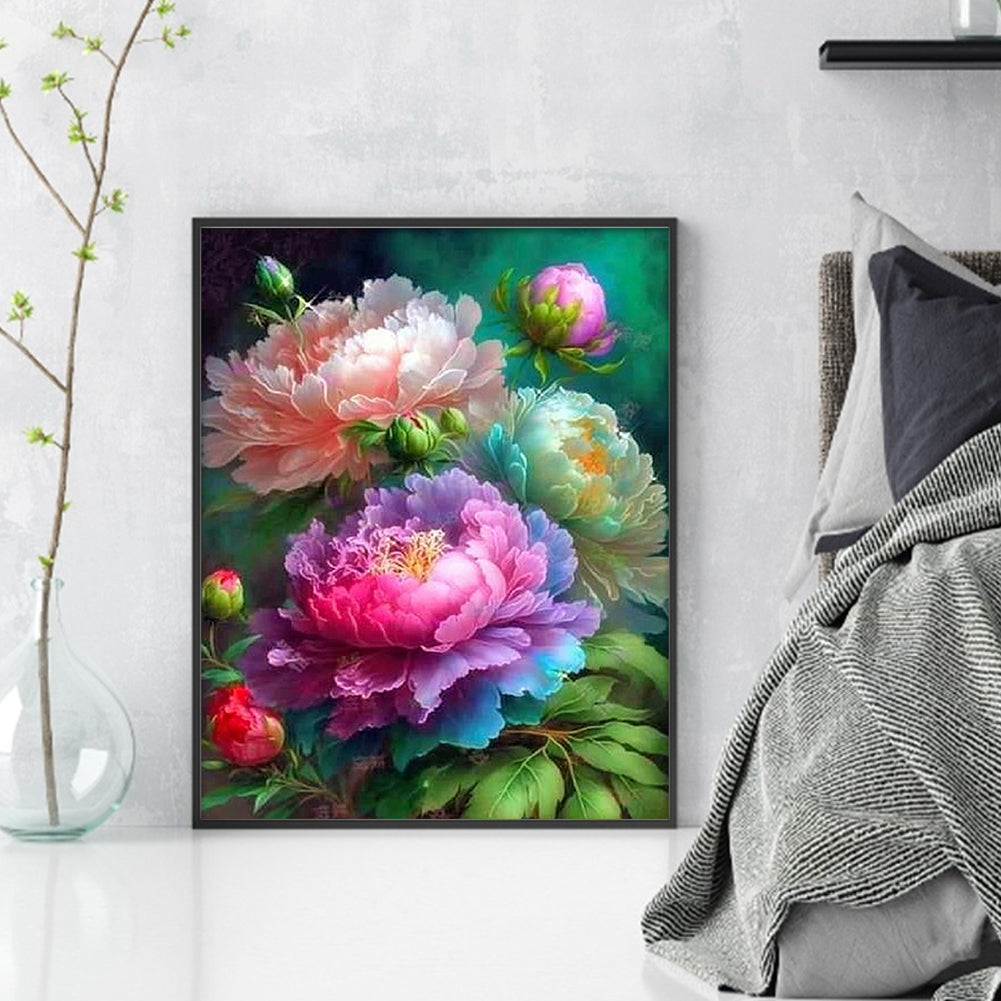 Peony - 11CT Stamped Cross Stitch 40*50CM