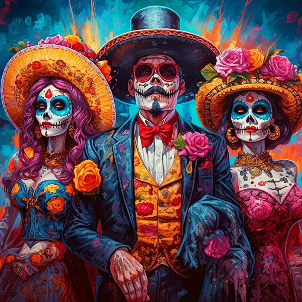 Halloween Masquerade - Full Round Drill Diamond Painting 30*30CM