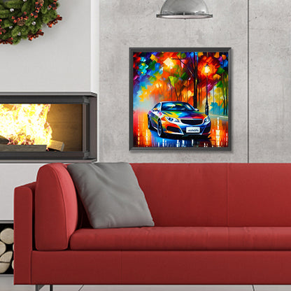 Oil Paint Element Car - Full Round Drill Diamond Painting 30*30CM