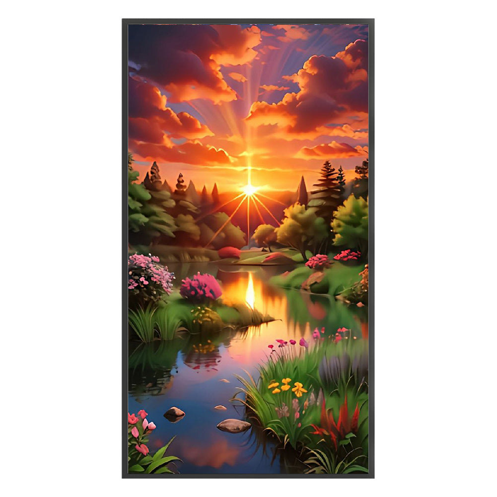 Luoxia Landscape - 11CT Stamped Cross Stitch 40*70CM
