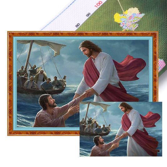 Priests And People - 11CT Stamped Cross Stitch 60*40CM