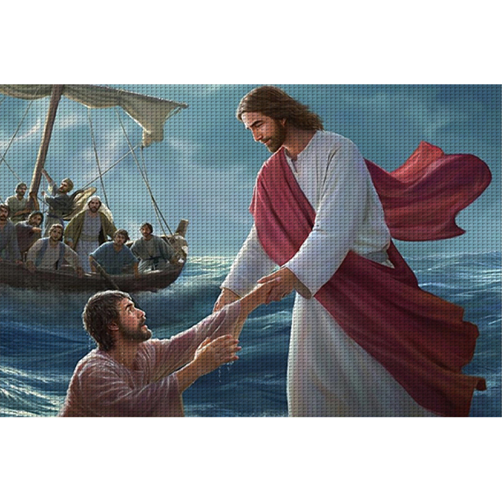 Priests And People - 11CT Stamped Cross Stitch 60*40CM