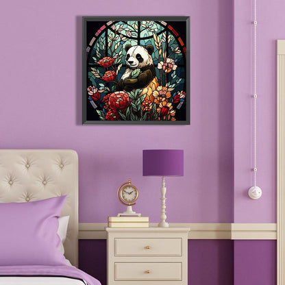 Flower Panda - Full Round Drill Diamond Painting 40*40CM