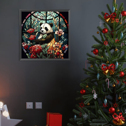 Flower Panda - Full Round Drill Diamond Painting 40*40CM