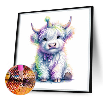 Shiny Animal Highland Yak - Full Round Drill Diamond Painting 30*30CM
