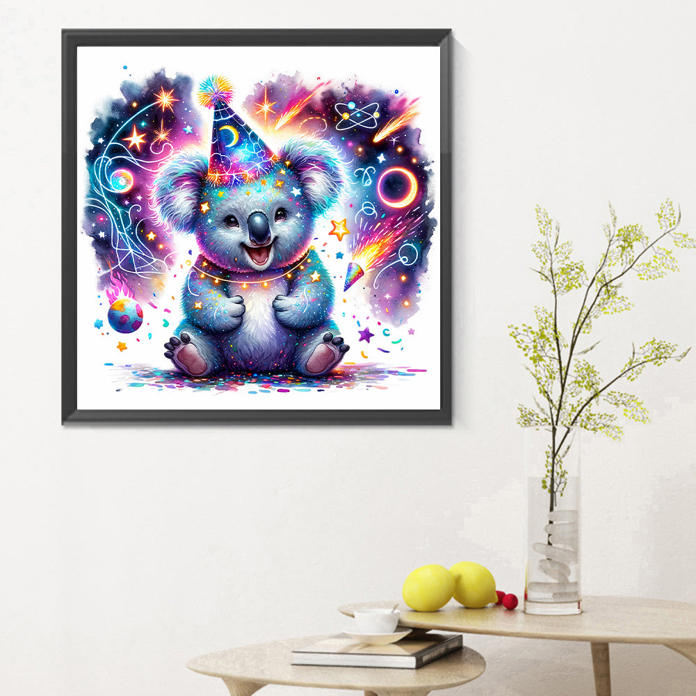Shiny Animal Koala - Full Round Drill Diamond Painting 30*30CM
