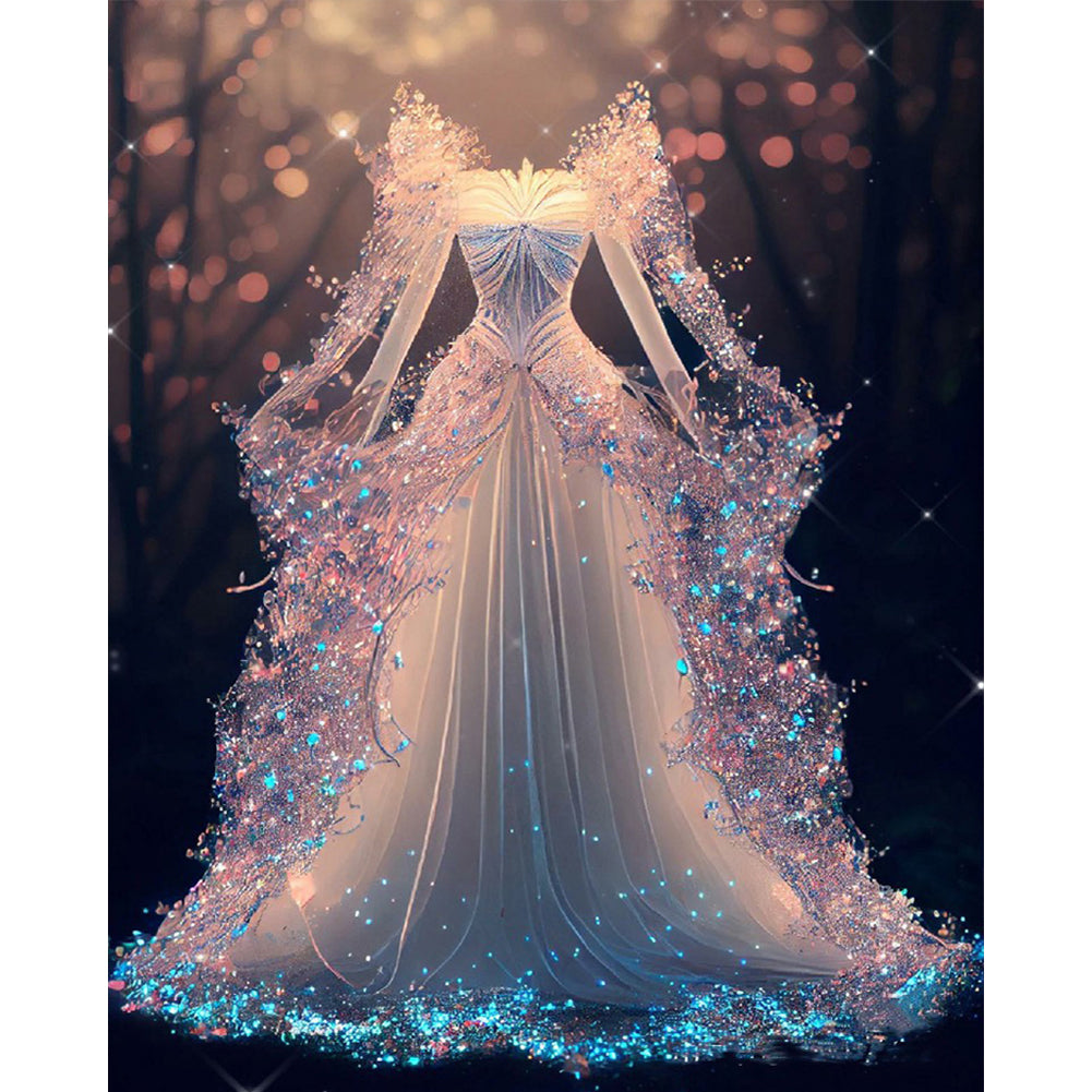Crystal Dress - 11CT Stamped Cross Stitch 40*50CM