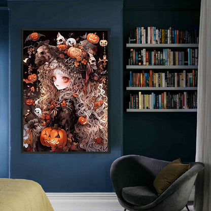 Pumpkin Witch - 11CT Stamped Cross Stitch 40*60CM
