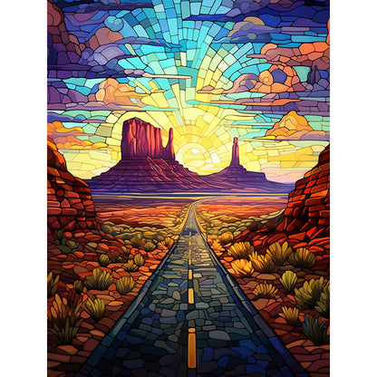 Desert Highway - Full Round Drill Diamond Painting 30*40CM