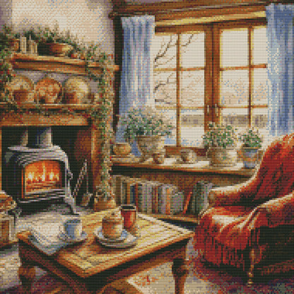 Winter Greenhouse - 11CT Stamped Cross Stitch 50*50CM