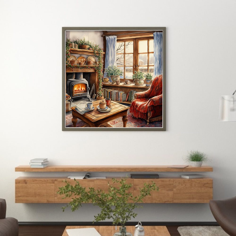 Winter Greenhouse - 11CT Stamped Cross Stitch 50*50CM