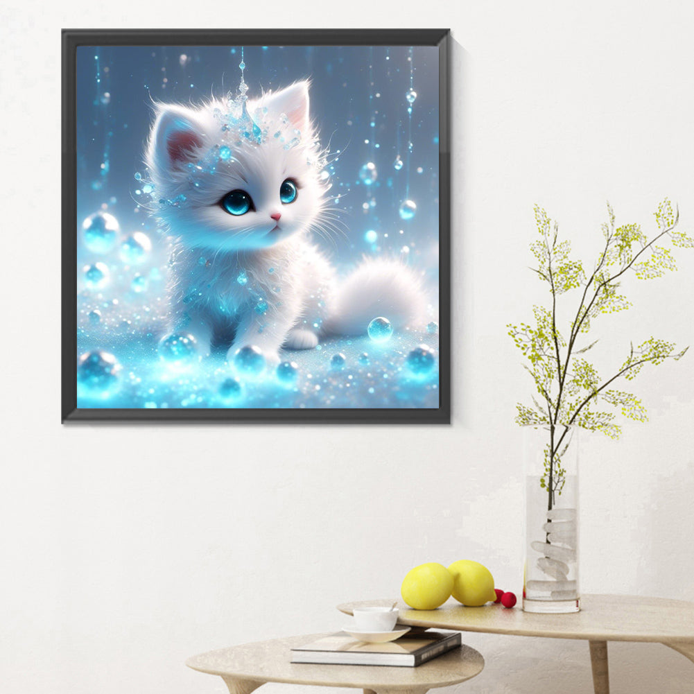 Crystal Kitten - Full Round Drill Diamond Painting 30*30CM
