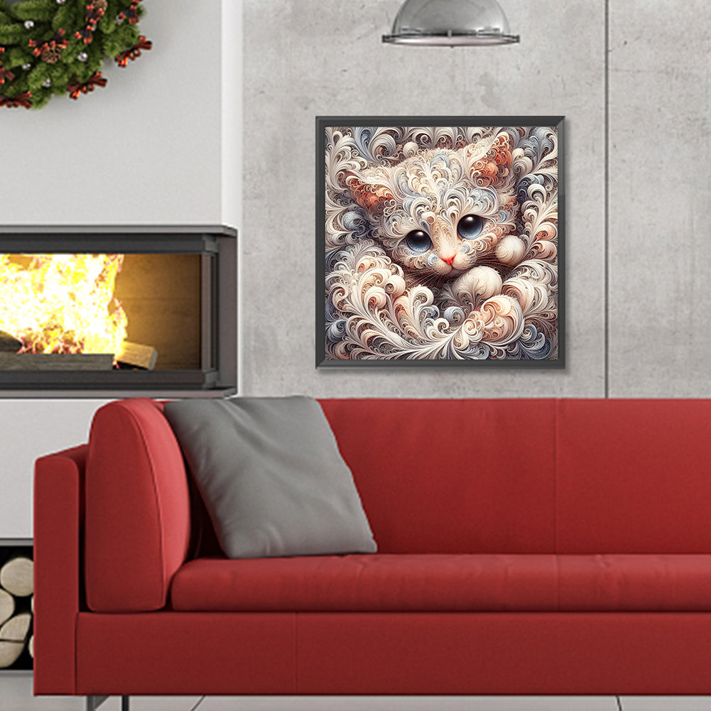 Cotton Kitten - Full Round Drill Diamond Painting 30*30CM