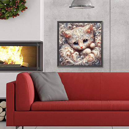 Cotton Kitten - Full Round Drill Diamond Painting 30*30CM