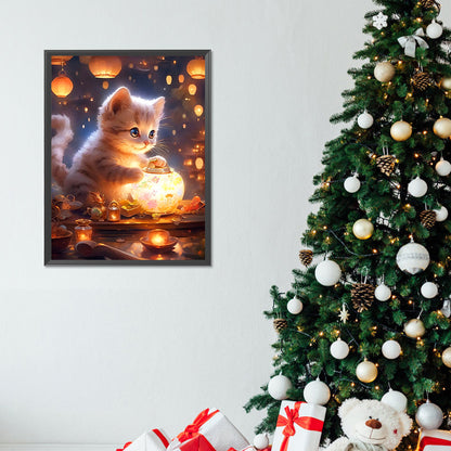 Cat - Full Round Drill Diamond Painting 30*40CM