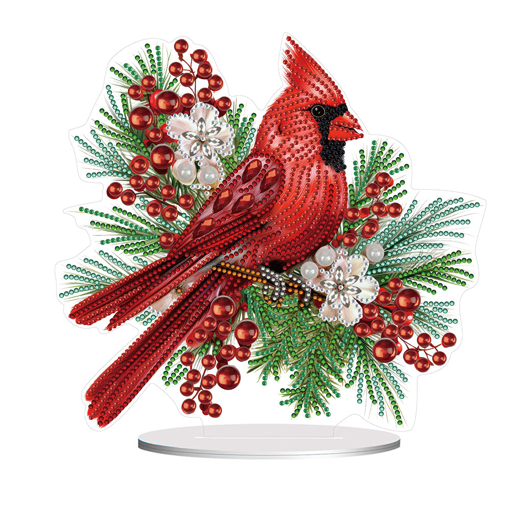 Acrylic Cardinal Diamonds Painting Desktop Decorations for Adults Beginner