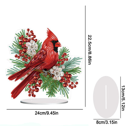 Acrylic Cardinal Diamonds Painting Desktop Decorations for Adults Beginner
