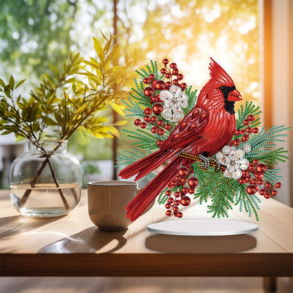 Acrylic Cardinal Diamonds Painting Desktop Decorations for Adults Beginner