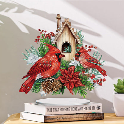 Acrylic Cardinal Diamonds Painting Desktop Decorations for Adults Beginner