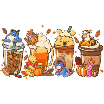 Winnie The Pooh Drinks - Full Round Drill Diamond Painting 70*40CM