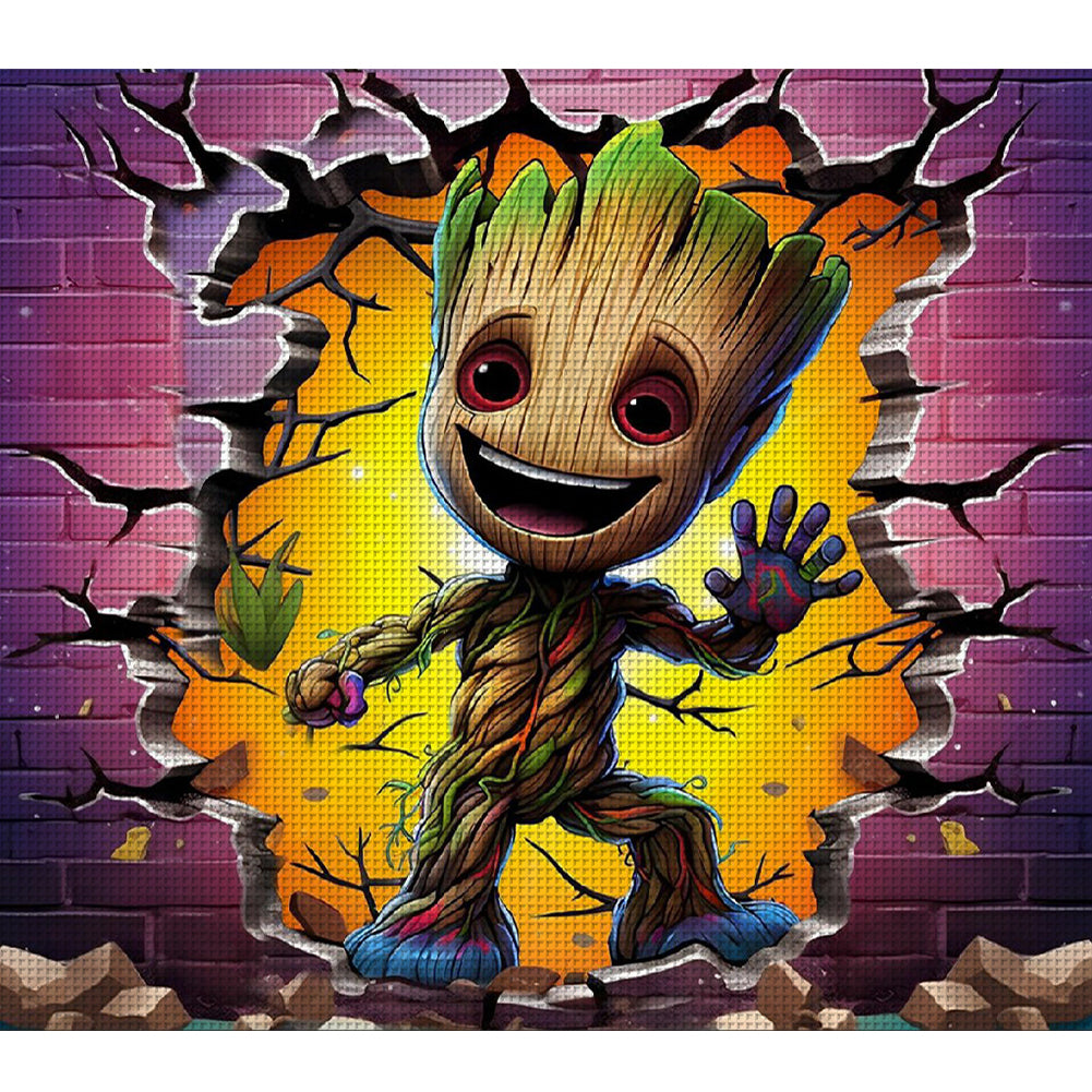 Marvel Baby Groot - 11CT Stamped Cross Stitch 50*45CM
