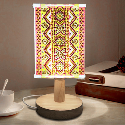 Special Shaped Crystal Drawing Kit Bedside Night Light USB Charge (Symmetry Art)