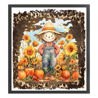 Sunflower Scarecrow - 11CT Stamped Cross Stitch 50*55CM(Joy Sunday)