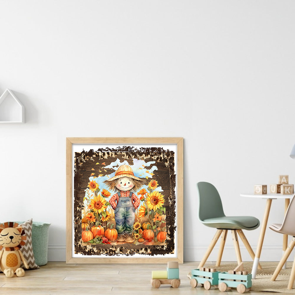 Sunflower Scarecrow - 11CT Stamped Cross Stitch 50*55CM(Joy Sunday)