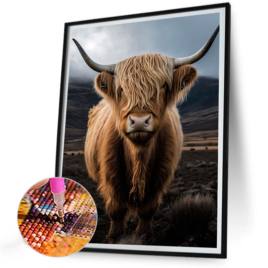 Scottish Highland Cattle - Full Round Drill Diamond Painting 30*40CM