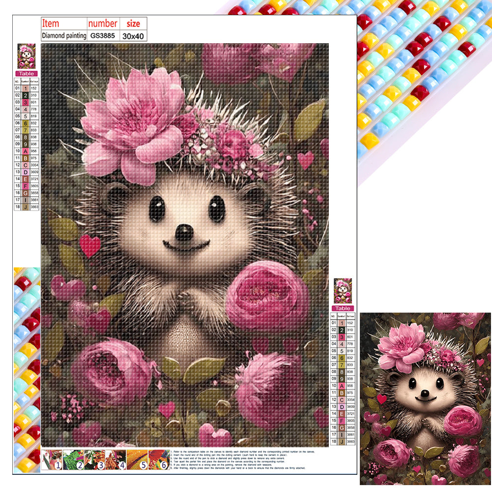 Hedgehog - Full Square Drill Diamond Painting 30*40CM