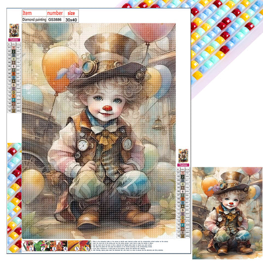 Clown - Full Square Drill Diamond Painting 30*40CM