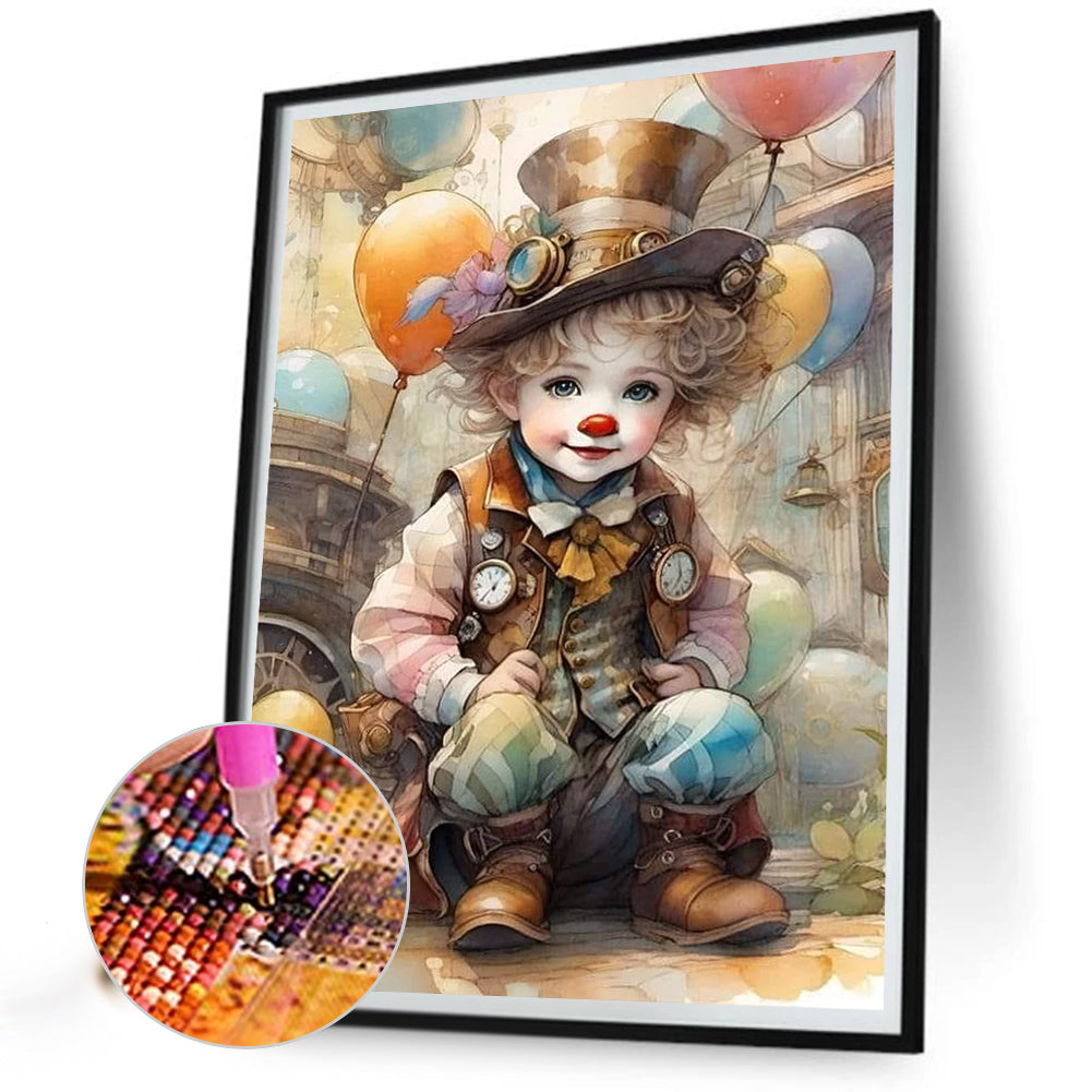 Clown - Full Square Drill Diamond Painting 30*40CM