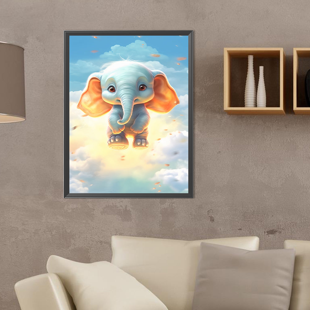 Garden Elephant - Full Round Drill Diamond Painting 30*40CM