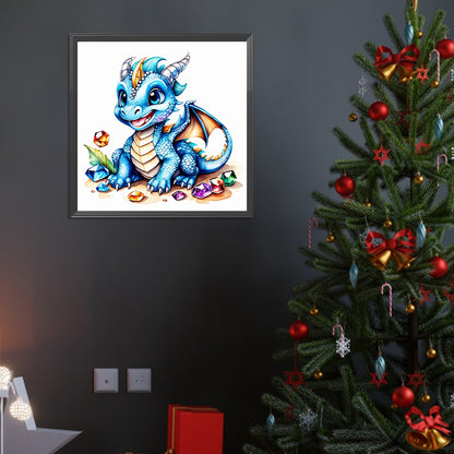 Gem Happy Dinosaur - Full Round Drill Diamond Painting 40*40CM