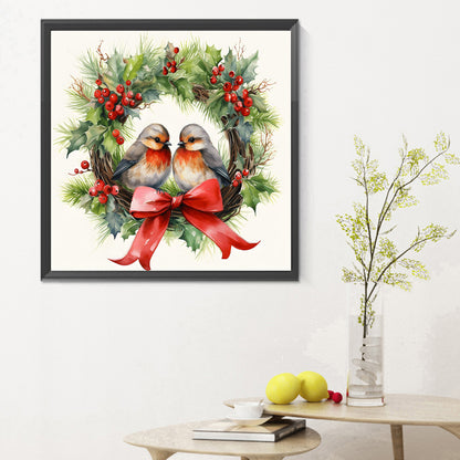Garland Birds - Full Round Drill Diamond Painting 30*30CM