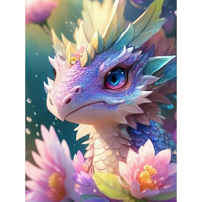 Flowers And Dragons - Full Round Drill Diamond Painting 30*40CM