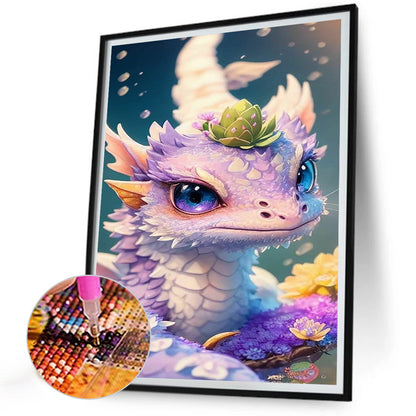 Flowers And Dragons - Full Round Drill Diamond Painting 30*40CM