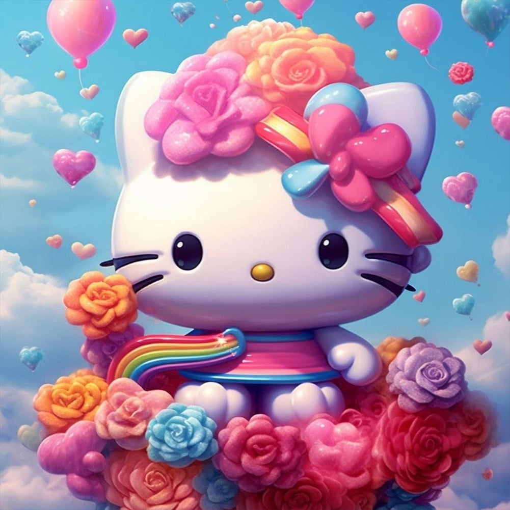Hello Kitty - Full Round Drill Diamond Painting 30*30CM