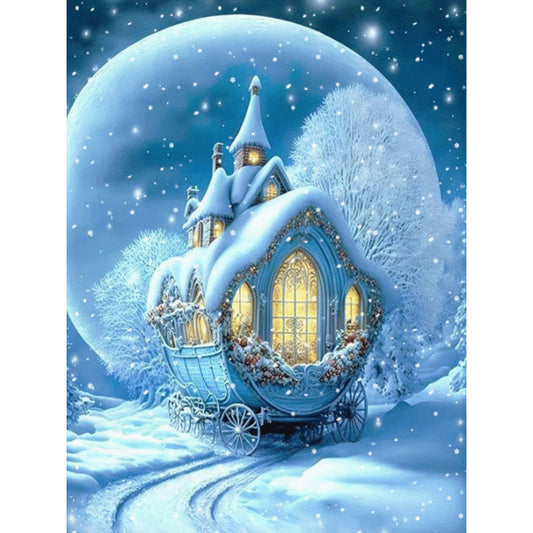 Fantasy Snow Carriage - Full Round Drill Diamond Painting 30*40CM