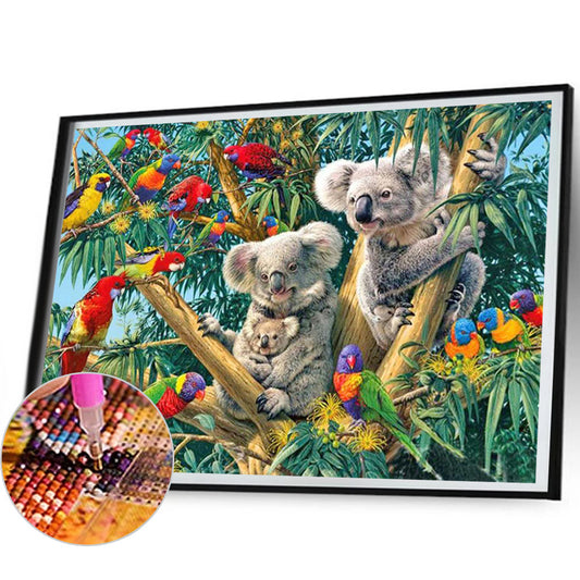 Koala And Bird - Full Round Drill Diamond Painting 60*50CM
