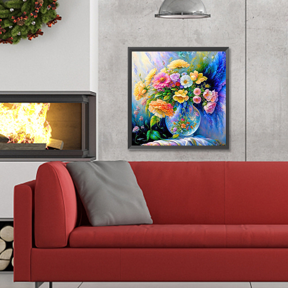 Beautiful Flowers - Full Round Drill Diamond Painting 30*30CM
