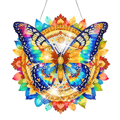 Acrylic Gorgeous Butterfly Single-Sided Diamond Painting Hanging Pendant (#5)