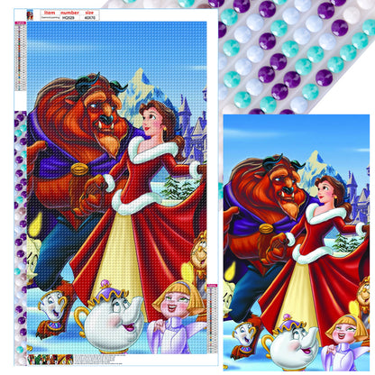 Beauty And The Beast - Full Round Drill Diamond Painting 40*70CM