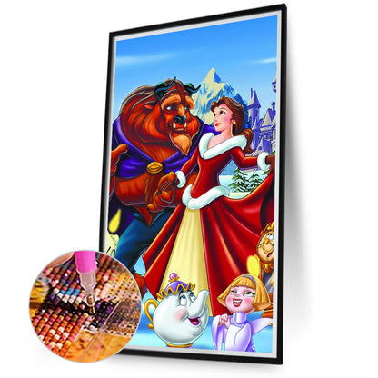 Beauty And The Beast - Full Round Drill Diamond Painting 40*70CM