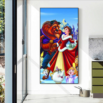 Beauty And The Beast - Full Round Drill Diamond Painting 40*70CM