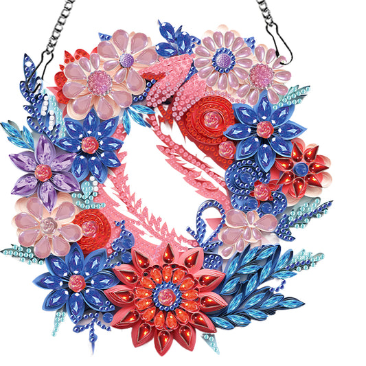 Special Shaped Diamond Painting Wreath Ornament for Home Window Door Decor (#3)