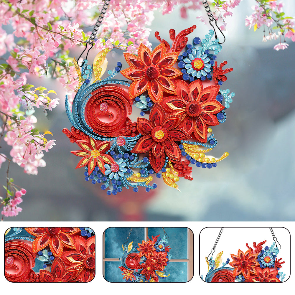 Special Shaped Diamond Painting Wreath Ornament for Home Window Door Decor (#6)